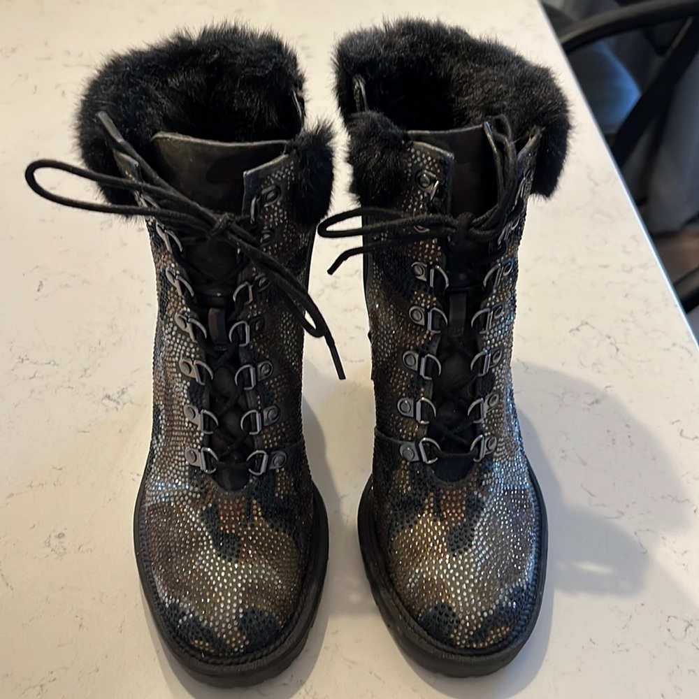 Jessica Simpson rhinestone camo boots. Worn one time indoors.